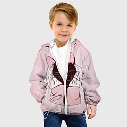 Куртка с капюшоном детская Любовь, цвет: 3D-белый — фото 2