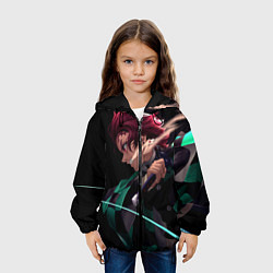 Куртка с капюшоном детская ТАНДЖИРО, цвет: 3D-черный — фото 2