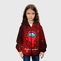 Куртка с капюшоном детская Hello Impostor, цвет: 3D-черный — фото 2