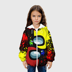 Куртка с капюшоном детская AMONG US, цвет: 3D-белый — фото 2