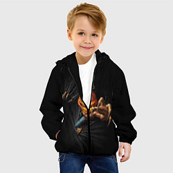 Куртка с капюшоном детская Jack Skellington, цвет: 3D-черный — фото 2
