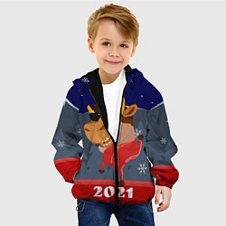 Куртка с капюшоном детская Бычара 2021, цвет: 3D-черный — фото 2