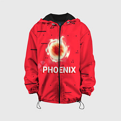 Куртка с капюшоном детская Phoenix, цвет: 3D-черный