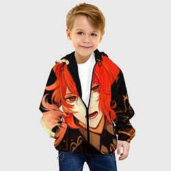 Куртка с капюшоном детская GENSHIN IMPACT DILUC, цвет: 3D-черный — фото 2