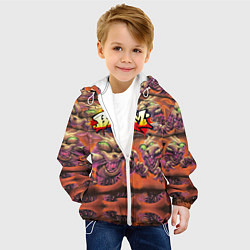 Куртка с капюшоном детская Граффити BOOM, цвет: 3D-белый — фото 2
