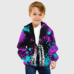 Куртка с капюшоном детская Siren Head - Ultra Glitch, цвет: 3D-черный — фото 2