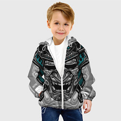 Куртка с капюшоном детская Cyber Samurai, цвет: 3D-белый — фото 2
