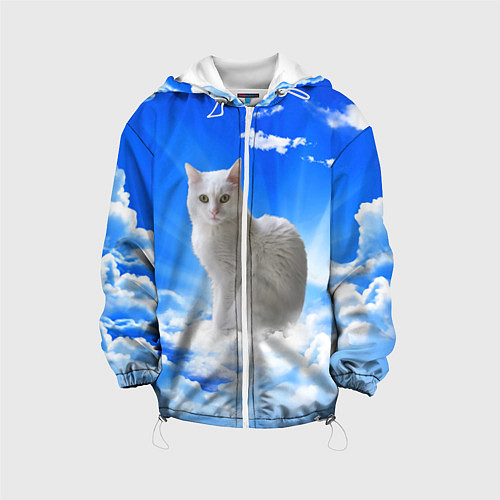 Детская куртка Кот в облаках / 3D-Белый – фото 1