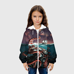 Куртка с капюшоном детская Lovecraft, цвет: 3D-белый — фото 2