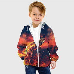 Куртка с капюшоном детская Огненная лиса, цвет: 3D-белый — фото 2