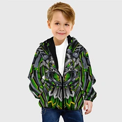 Куртка с капюшоном детская Механический орел, цвет: 3D-черный — фото 2