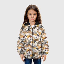 Куртка с капюшоном детская Котики муркотики, цвет: 3D-черный — фото 2