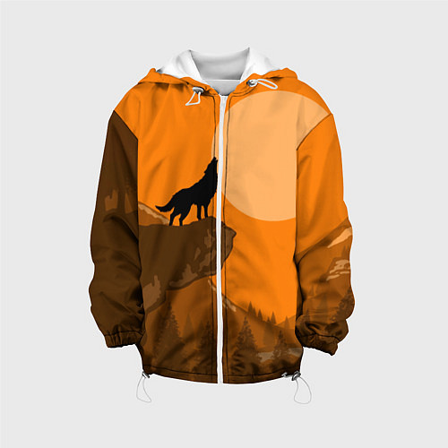 Детская куртка Оранжевый закат / 3D-Белый – фото 1