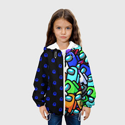 Куртка с капюшоном детская Among Us Brawl Stars, цвет: 3D-белый — фото 2