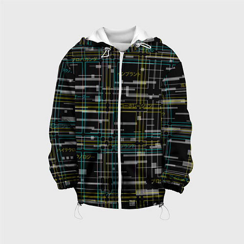 Детская куртка Cyberpunk Tartan / 3D-Белый – фото 1