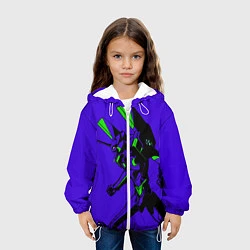 Куртка с капюшоном детская Евангилион, цвет: 3D-белый — фото 2