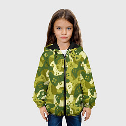 Куртка с капюшоном детская Гейм милитари, цвет: 3D-черный — фото 2