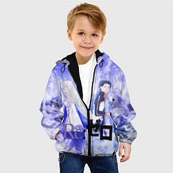 Куртка с капюшоном детская Эмилия и Субару, цвет: 3D-черный — фото 2