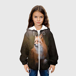Куртка с капюшоном детская Лиса-охотница, цвет: 3D-белый — фото 2