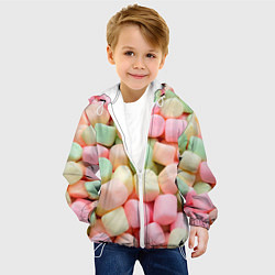 Куртка с капюшоном детская Маршмэлов зефирки нежные, цвет: 3D-белый — фото 2