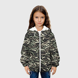 Куртка с капюшоном детская Камуфляж - Вован, цвет: 3D-белый — фото 2