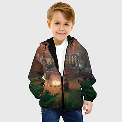 Куртка с капюшоном детская Valheim Вальхейм, цвет: 3D-черный — фото 2
