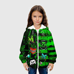 Куртка с капюшоном детская Minecraft Майнкрафт, цвет: 3D-белый — фото 2