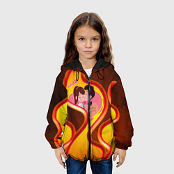 Куртка с капюшоном детская СЛАВА МАРЛОВ ТЫ ГОРИШЬ, цвет: 3D-черный — фото 2