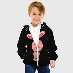 Куртка с капюшоном детская ЗАЙЧИК, цвет: 3D-белый — фото 2