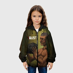 Куртка с капюшоном детская Rust, цвет: 3D-черный — фото 2