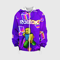 Куртка с капюшоном детская ROBLOX КУБЫ, цвет: 3D-белый