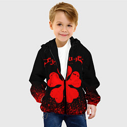 Куртка с капюшоном детская ЧЕРНЫЙ КЛЕВЕР, цвет: 3D-черный — фото 2