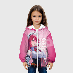 Куртка с капюшоном детская GENSHIN IMPACT, РОЗАРИЯ, цвет: 3D-белый — фото 2