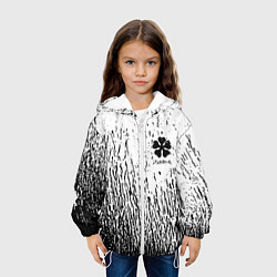 Куртка с капюшоном детская Черный клевер, цвет: 3D-белый — фото 2