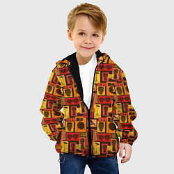 Куртка с капюшоном детская Ударные Инструменты, цвет: 3D-черный — фото 2