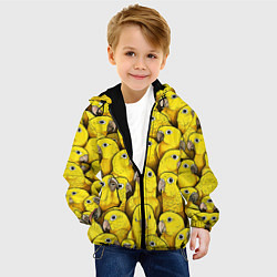 Куртка с капюшоном детская Попугаи, цвет: 3D-черный — фото 2
