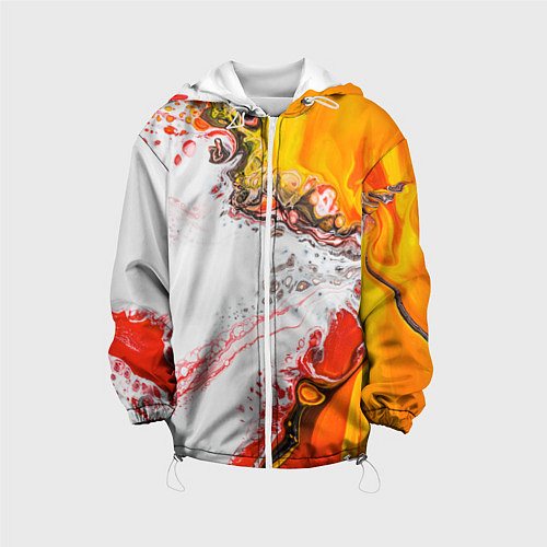 Детская куртка Рисунок желтой краской / 3D-Белый – фото 1