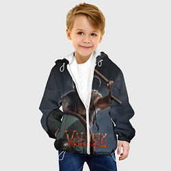 Куртка с капюшоном детская Viking Valheim, цвет: 3D-белый — фото 2