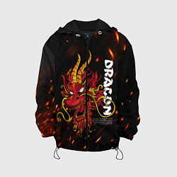 Куртка с капюшоном детская Dragon Огненный дракон, цвет: 3D-черный