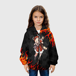 Куртка с капюшоном детская Genshin Impact - Klee, цвет: 3D-черный — фото 2