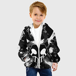 Куртка с капюшоном детская БЛИЧ ШИНИГАМИ ЛОГО НА СПИНЕ, цвет: 3D-белый — фото 2