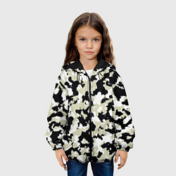 Куртка с капюшоном детская Холодный камуфляж, цвет: 3D-черный — фото 2