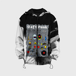 Куртка с капюшоном детская Daft punk modern, цвет: 3D-черный