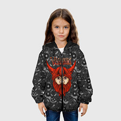 Куртка с капюшоном детская Valheim красный викинг, цвет: 3D-черный — фото 2