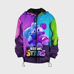Куртка с капюшоном детская Сквик Squeak Brawl Stars, цвет: 3D-черный