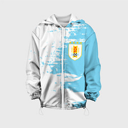 Куртка с капюшоном детская Сборная Уругвая, цвет: 3D-белый