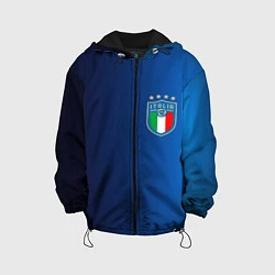 Куртка с капюшоном детская Сборная Италии, цвет: 3D-черный
