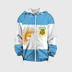 Куртка с капюшоном детская Сборная Аргентины, цвет: 3D-белый