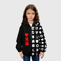 Куртка с капюшоном детская Любовь, смерть и роботы, цвет: 3D-черный — фото 2
