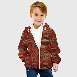 Куртка с капюшоном детская Дракон, цвет: 3D-белый — фото 2